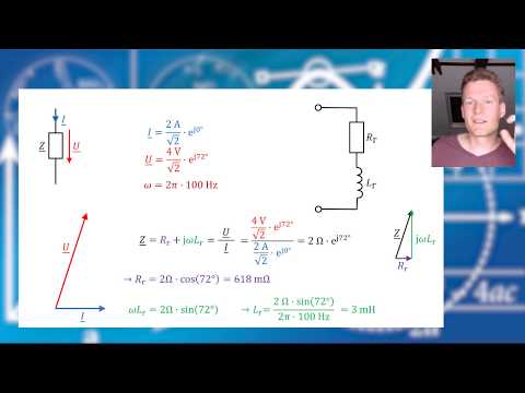 Equivalent circuit diagram of an unknown resistive-inductive impedance