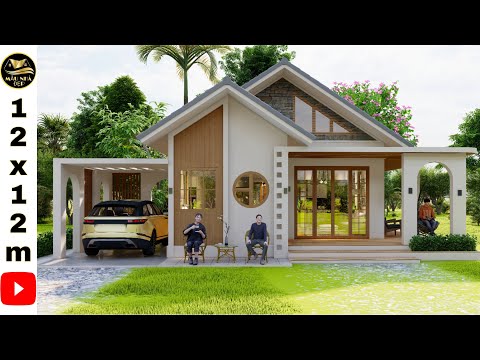 140m2 Nhà vườn cấp 4 đẹp nhất ở nông thôn thiết kế nội thất hiện đại. Small house