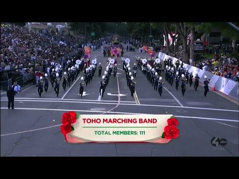 Toho Marching Band Green Band Rose Parade 2024