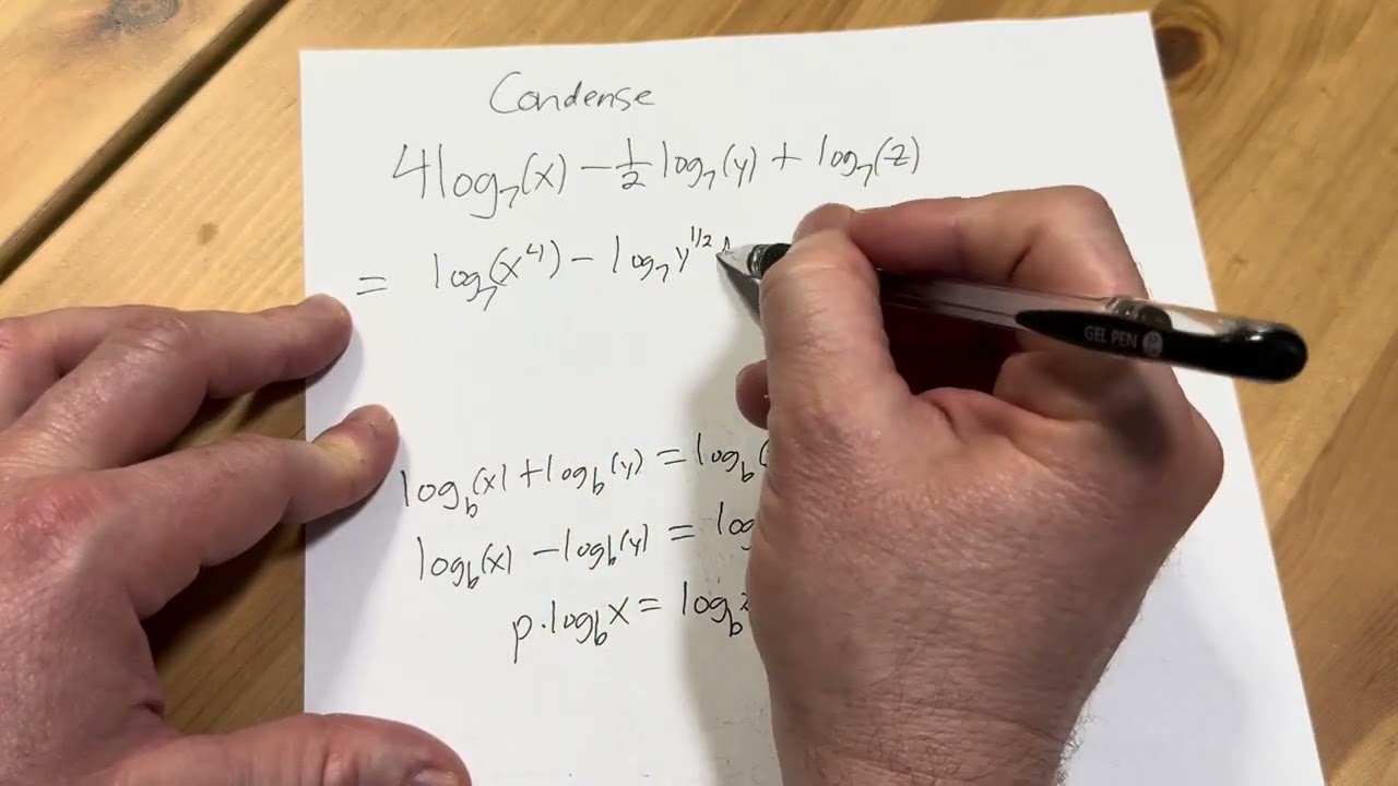 Practice using the Properties of Logarithms || Condensing 3 Logs