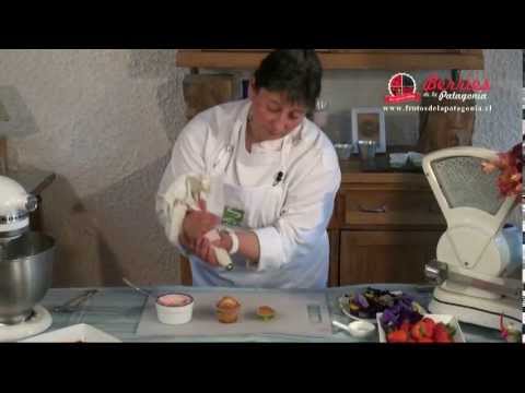 Berries de la Patagonia - Cupcakes de zarzaparrilla