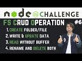 Node JS Challenge 1 CRUD Operations Using FS Module In NodeJS In Hindi In 2020