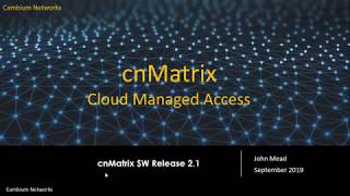 cnMatrix Switch SW release 2.1