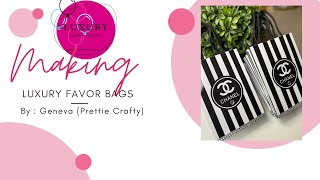 #18 Make Custom Luxury Favor Bags with Me. #￼silhouetteacademy #favorbags #partyfavors