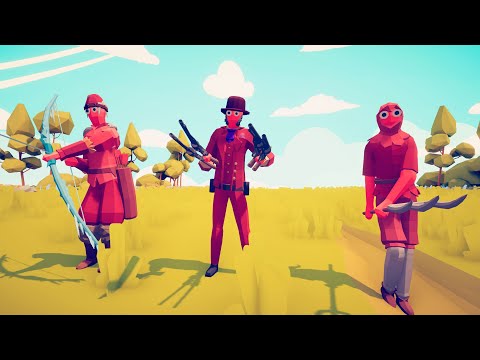 Farmer & Gunslinger & Ice Archer vs 3x EVERY UNIT - Totally Accurate Battle Simulator