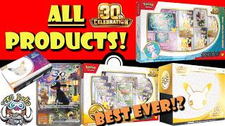 ALL 30th Celebration Products Revealed! This is HUGE! Best Line-up EVER!? (Pokemon TCG News)