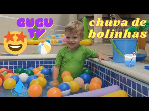 Gugu TV e a chuva de bolinhas | | Gugu TV and the ball pool