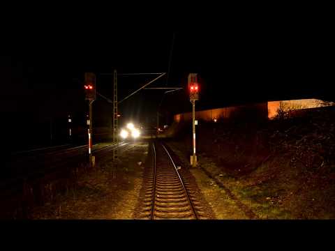 Führerstandsmitfahrt Padborg - Hamburg Hbf - Maschen Zeitraffer Timelapse Nacht