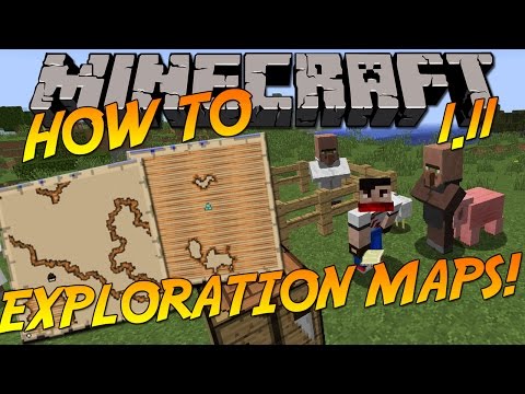 How To: Get & Use Exploration Maps [Ocean & Woodland] | Minecraft 1.11