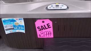 Walk refurbished hot tubs at Spa Max in Corona