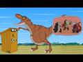 Rescue Tyrannosaurus Rex From GODZILLA KONG The Battle Against Digestive System FUNNY CARTOON