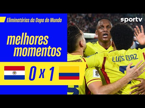 Gols e lances de Paraguai x Colômbia