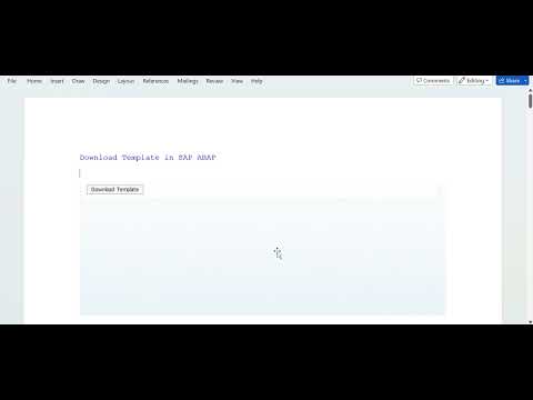 Download Excel Template in SAP ABAP | Learn ABAP |