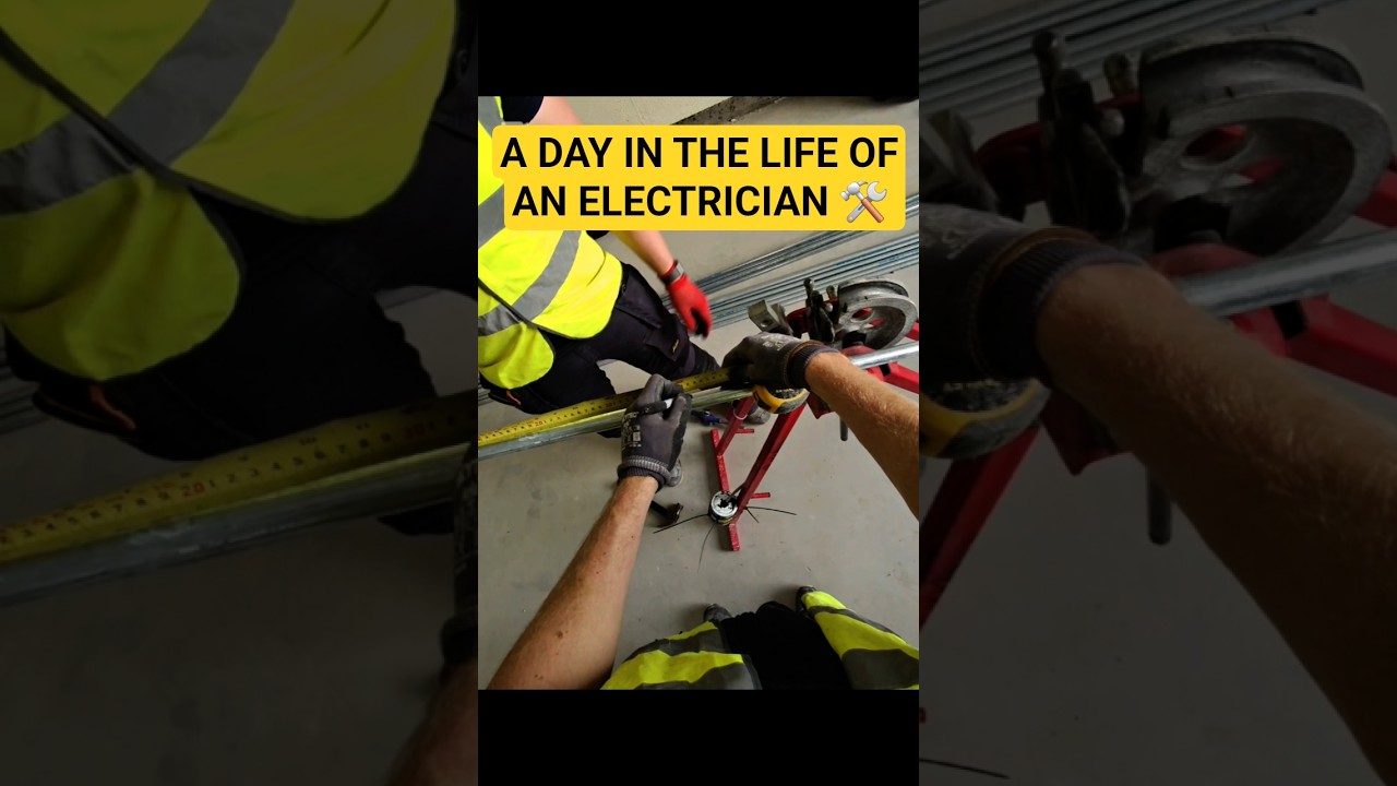 A day in the life of an electrician #electrician #construction #constructionlife