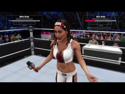 WWE 2K17 brie bella vs nikki bella