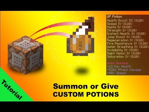 Tutorial: Custom potions using /give and /summon commands in minecraft 1.7
