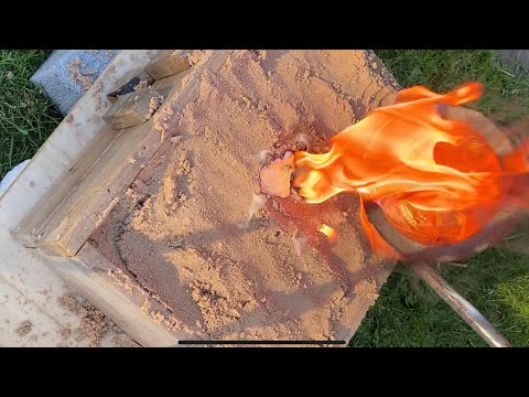 Sand casting brass owl lost foam melting brass metal