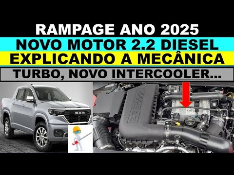 Rampage 2.2 diesel multijet novo motor, explicando a parte mecânica, turbo. Nova Rampage ano 2025