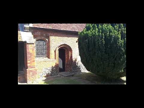 The Worlds Oldest wooden Church. The Crusader grave and Poor hole, where St Edmunds body was Lain.