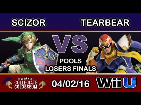 Tespa Collegiate: TiE | Scizor (Link) Vs. TearBear (Captain Falcon) Pools Losers - Smash Wii U