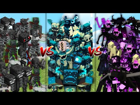 Alpha Wise - WITHER vs WARDEN vs ENDER in Minecraft Mob Battle