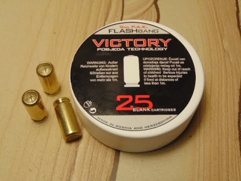Stärkste 9mm PAK Kartusche - Victory Flashbang Schusstest / mit Zoraki 906