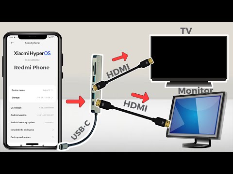 How to Connect Xioami Redmi Phones From USB Type C to HDMI TV/Monitor