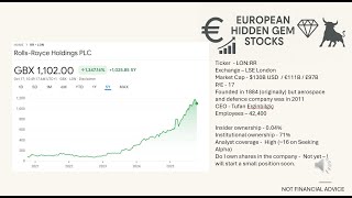 Hidden Gem Deep Dive: Rolls-Royce Holdings PLC