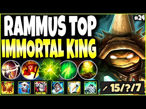 Rammus Top the KING OF ALL 1V5 IMMORTALS ~ LoL Meta Rammus Build Guide #24 🔥 LoL Rammus s12 Gameplay