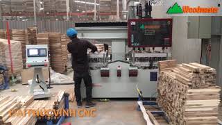 Woodmaster Cnc. MÁY LẮC MỘNG ÂM CNC 4 Đầu cao tốc. MÁY LÀM MỘNG OVAL ÂM CNC 4 Đầu giá tốt
