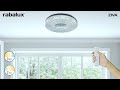 Rabalux 3064 Ziva stropní svítidlo LED D400mm 36W / 2340lm 3000-6000K chrom, stmívatelné, dálkové ovládání