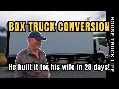 Stealth Box Truck Conversion Tour, office and camper for wife with a patio! #tinyliving #truckcamper