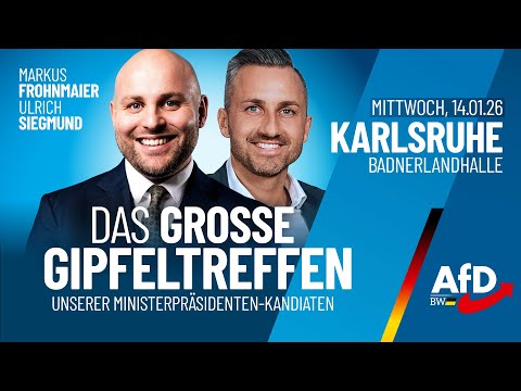 🇩🇪 Markus Frohnmaier und Ulrich Siegmund – Das große Gipfeltreffen live aus Karlsruhe