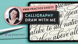 Draw with Me: EXTRA Flourished Calligraphy Layout in Procreate