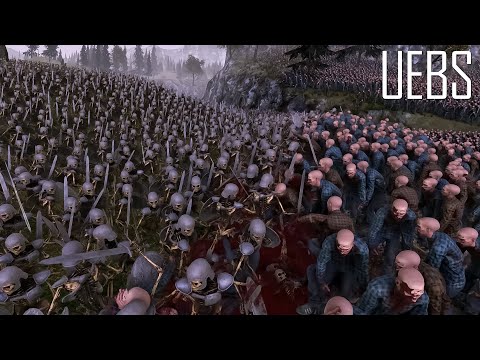 14.000 Skeleton Warriors vs 16.000 Runner Zombies- Ultimate Epic Battle Simulator 2- UEBS 2