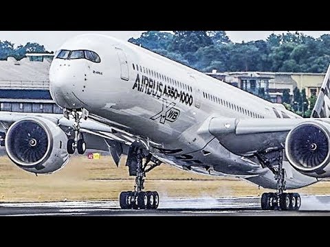 FARNBOROUGH AIR SHOW 2018 - AIRBUS A350-1000 near VERTICAL TAKEOFF + AWESOME AIRSHOW (4K)