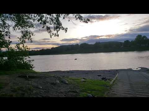 Head down some stairs toward the back of the grassy area behind the campsites and you'll reach a picnic area, boat launch, and access to trails.