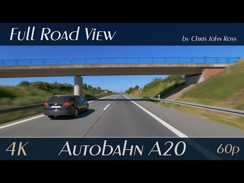 Autobahn (A20): RP Schönberger Land - Lüdersdorf - Groß Sarau - Lübeck-Süd - Lübeck-Genin - 4K UHD