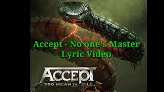 No Ones Master Music Video