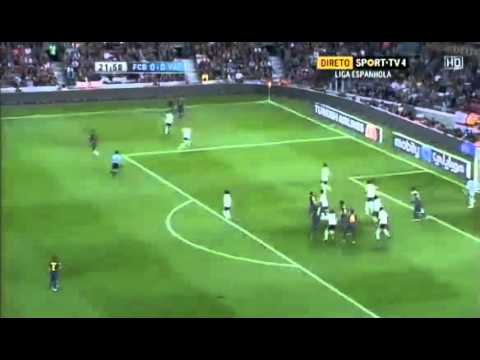 Adriano (1-0) Barcelona vs valencia