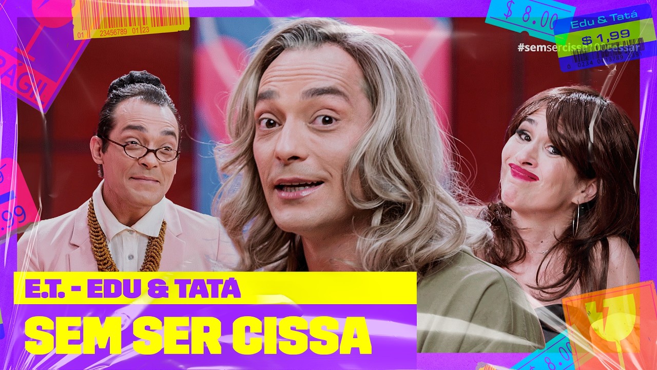 TODAS AS CENAS DO EDU STERBLITCH COMO CISSA GUIMARÃES NO SEM CENSURA! | E.T. - Edu e Tatá