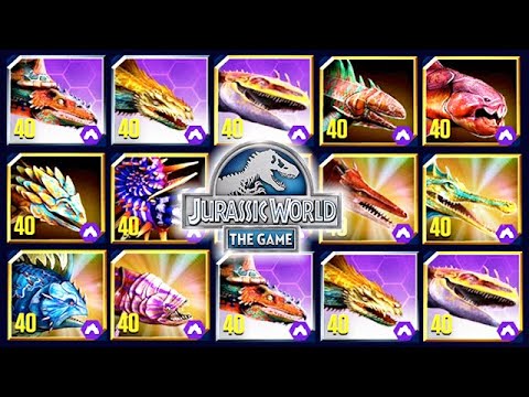 ALL MAX LEVEL 40 CAVE AQUATICS (JURASSIC WORLD)