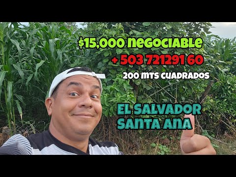 SE VENDE LOTE a 7 minutos de Ruinas del  Tazumal  Colonia San Alberto Chalchuapa Santa Ana 