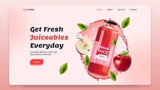 🍎 Responsive Juice Website Design Using HTML CSS & JavaScript