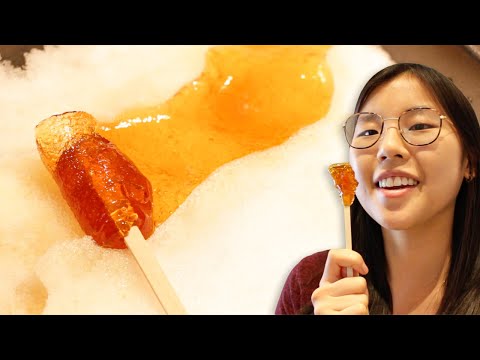 Maple Taffy | Pour maple syrup onto snow for a chewy candy