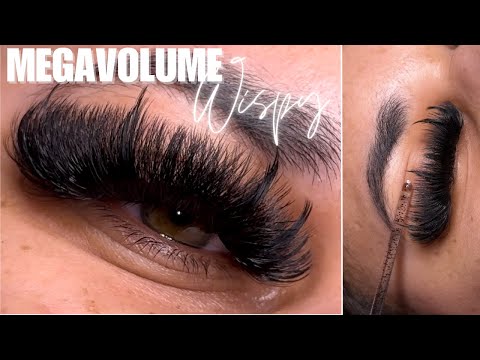 MEGAVOLUME + WISPY Eyelash Extension Tutorial | The BEST Wispy Technique | VIRAL