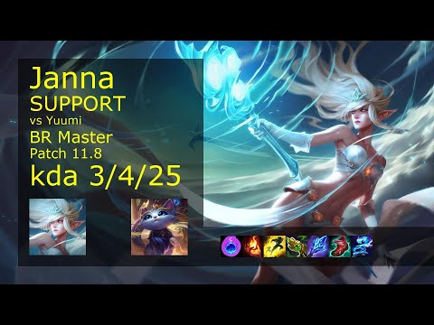 Janna Support vs Yuumi - BR Master 3/4/25 Patch 11.8 Gameplay