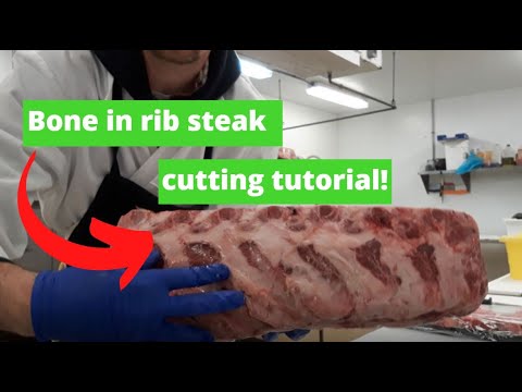 Beef Rib steak cutting tutorial.