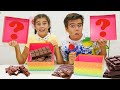 Nastya and Artem are trying chocolate an Nastya and Artem are trying chocolate an
