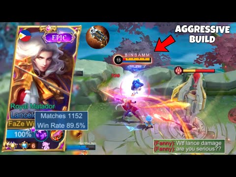 LANCELOT NEW DAMAGE HACK BUILD 2022!! (INSANE DAMAGE!🔥) | FAST HAND LANCELOT AGGRESSIVE GAMEPLAY